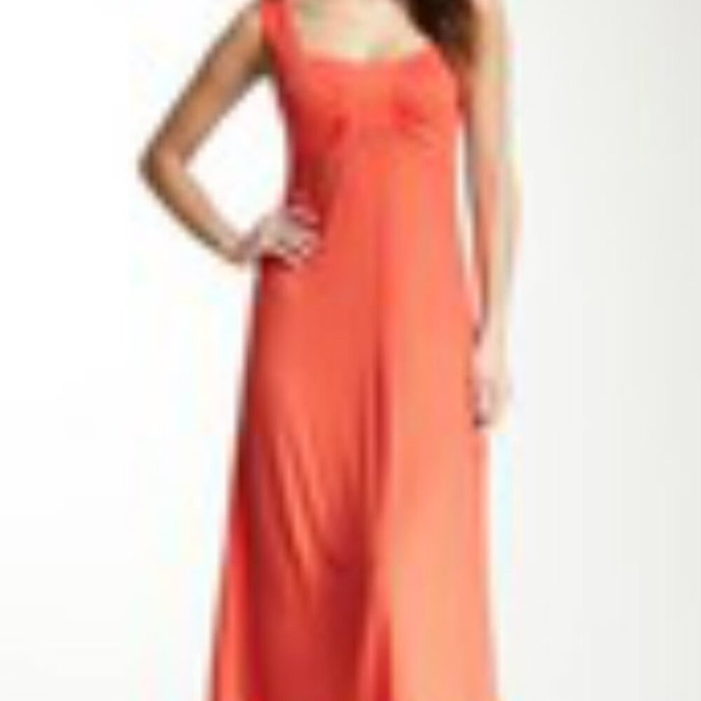 24/7 Comfort Orange Sleeveless Maxi Dress Size S